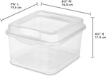 Sterilite FlipTop Stackable Small Storage Bin with Hinging Lid, Clear, 1-Pack