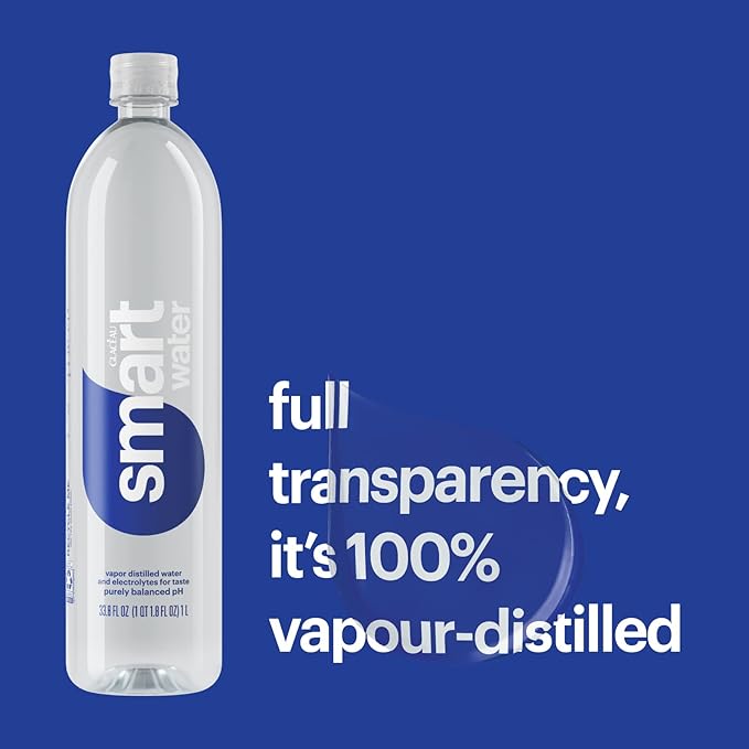 Glaceau smartwater (1 L Bottles, 15 Pack)