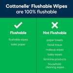 Cottonelle GentlePlus Flushable Wet Wipes with Aloe & Vitamin E, 84 Count