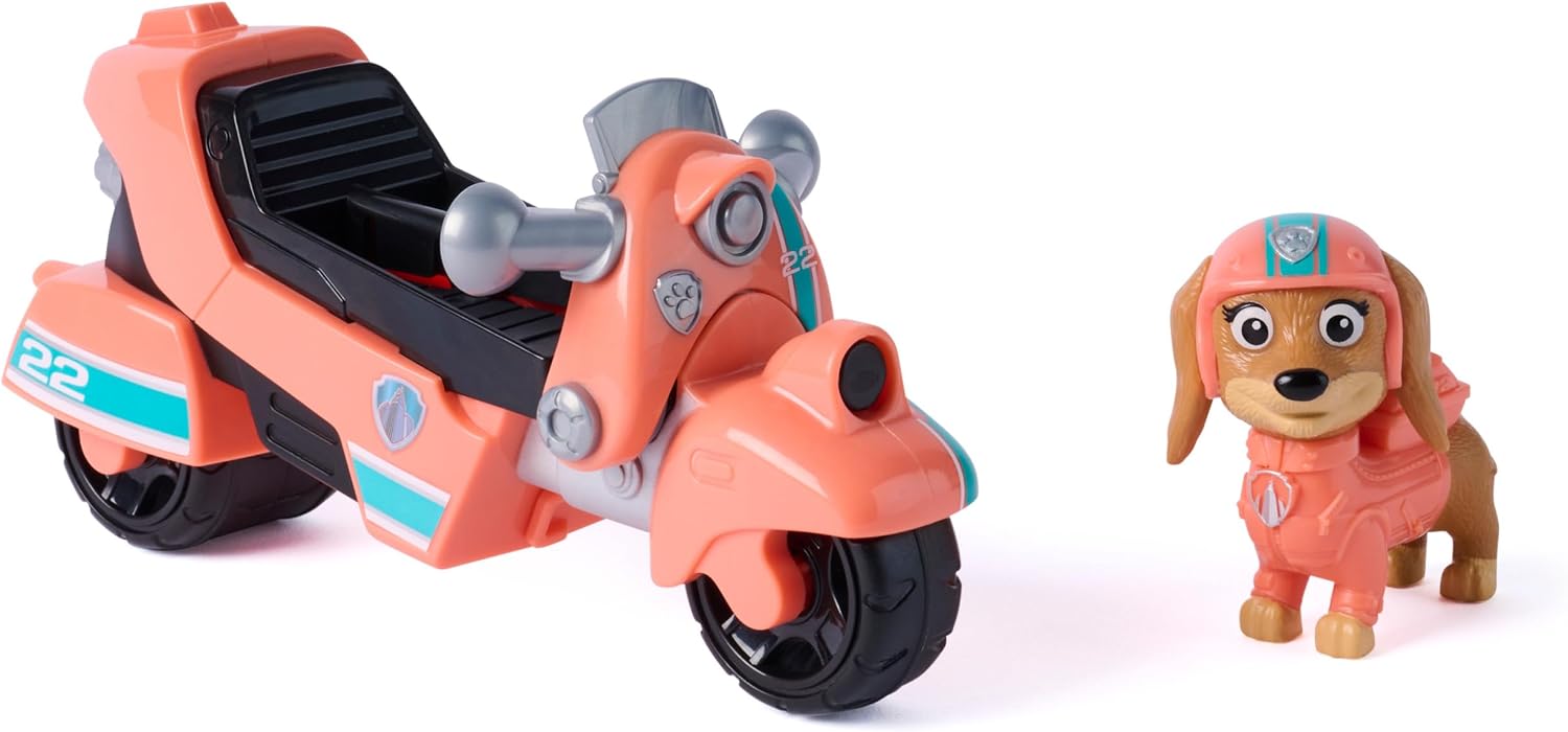 Paw Patrol Liberty Rescue Motorcycle Toy with Collectible Action Figure