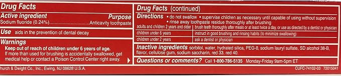 Close-Up Refreshing Red Gel Anticavity Fluoride Toothpaste, Cinnamon, 6 oz