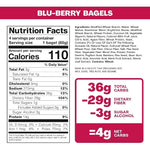 SOLA Low Carb & Keto Friendly Blueberry Bagels, 12 oz (4 Bagels/Pack, Pack of 3)