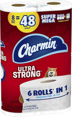Charmin Ultra Strong Toilet Paper, Super Mega Roll, 8 Count