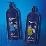 Suave Men 3-in-1 Shampoo, Conditioner & Body Wash, Citrus & Sandalwood, 40 oz (Pack of 3)