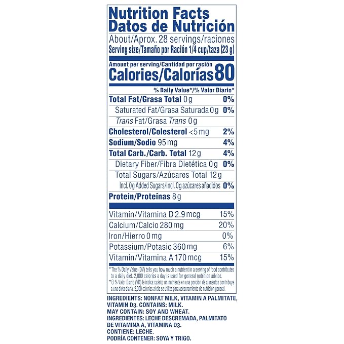 Carnation Instant Non Fat Dry Milk, 22.75 oz