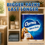 Charmin Ultra Soft Toilet Paper, 6 Super Mega Rolls = 36 Regular Rolls, 6 Count