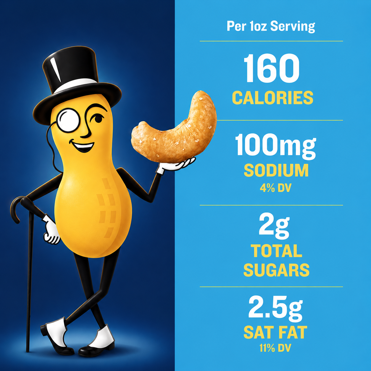 PLANTERS Salted Cashew Halves & Pieces, Roasted with Sea Salt, 26 oz Canister
