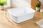 Sterilite White 12Qt Dishpan