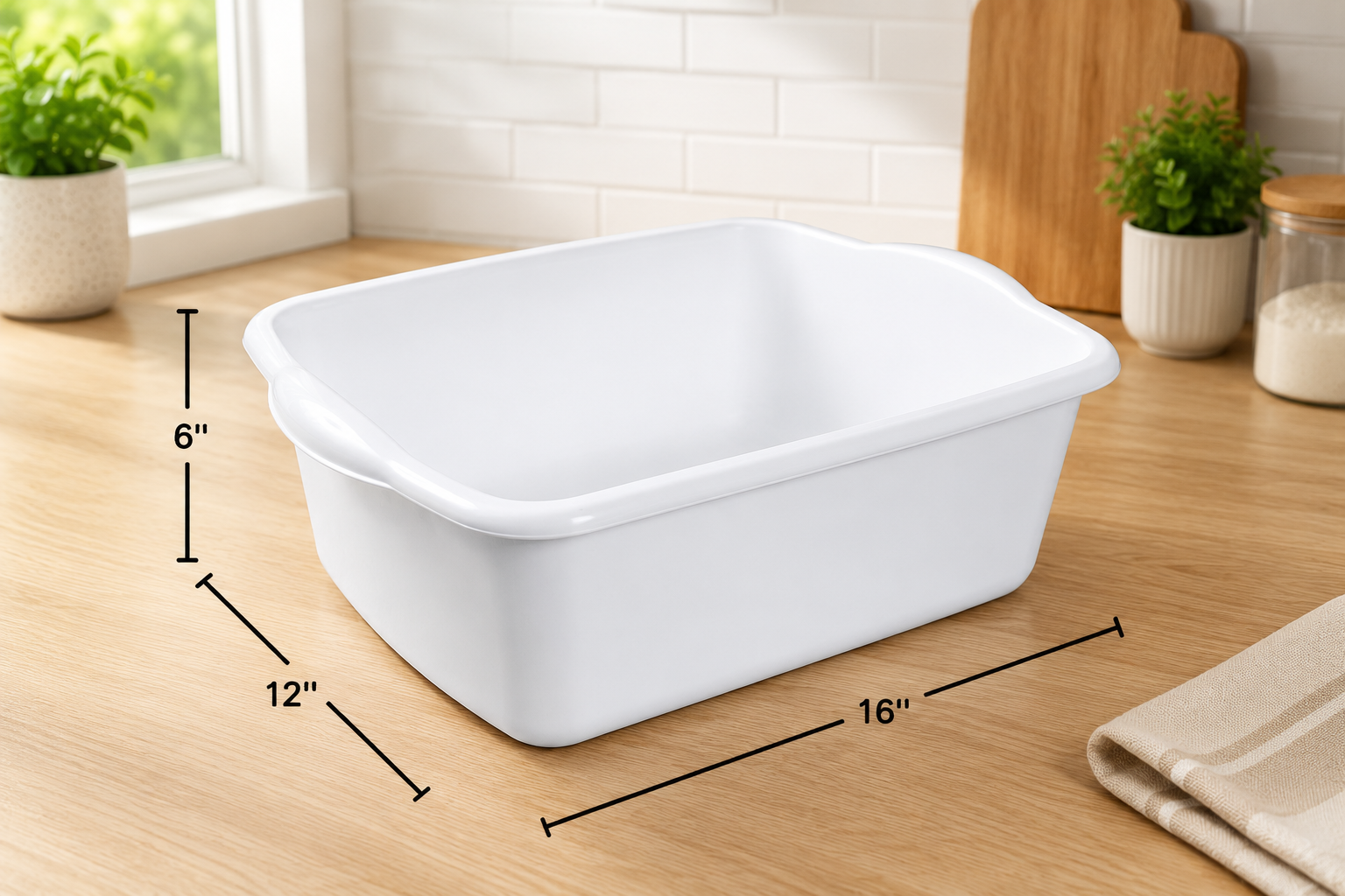 Sterilite White 12Qt Dishpan