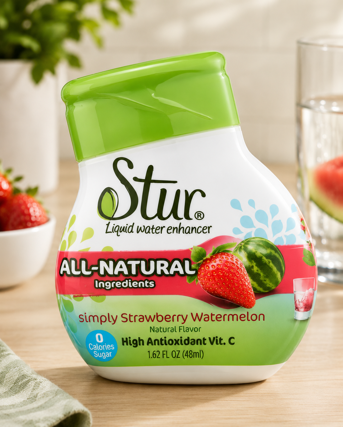 Stur Strawberry Watermelon Liquid Water Enhancement, 1.42 oz (Pack of 3)