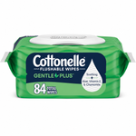Cottonelle GentlePlus Flushable Wet Wipes with Aloe & Vitamin E, 84 Count
