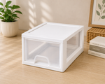 Sterilite Stackable Storage Drawer, Clear with White Frame