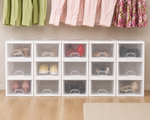 Sterilite Stackable Storage Drawer, Clear with White Frame