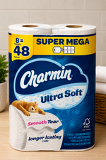 Charmin Ultra Soft Toilet Paper, 8 Mega XL Rolls, 336 Sheets Per Roll