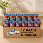 Cap'N Crunch Original Breakfast Cereal, 1.51 oz Individual Cups (12 Pack)