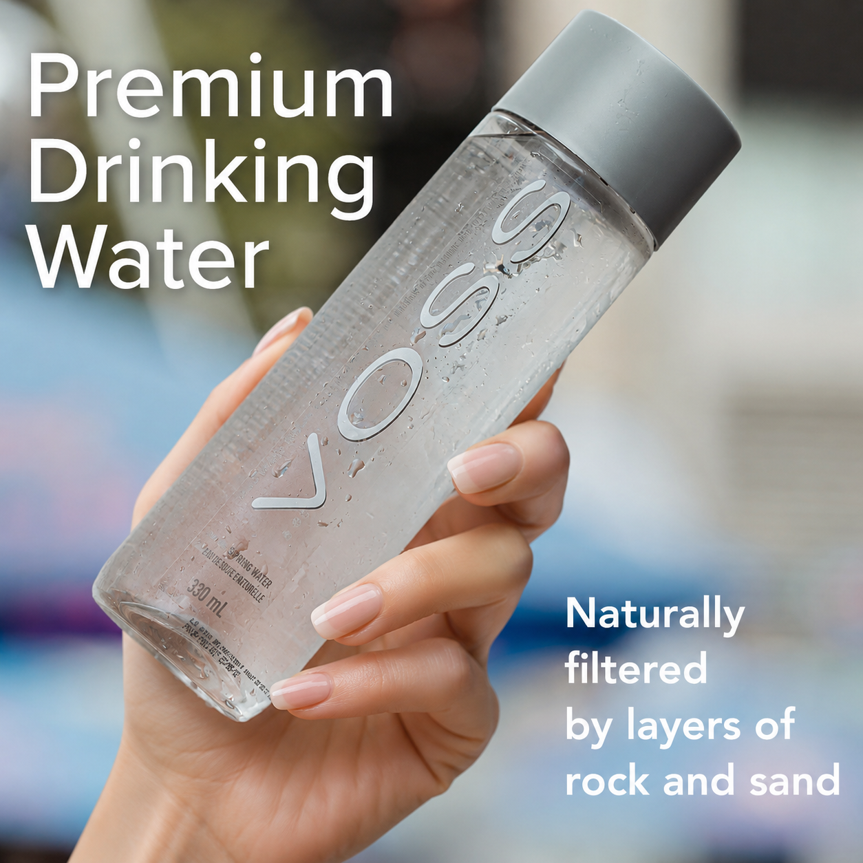 VOSS Premium Still Bottled Natural Water, 12 Pack