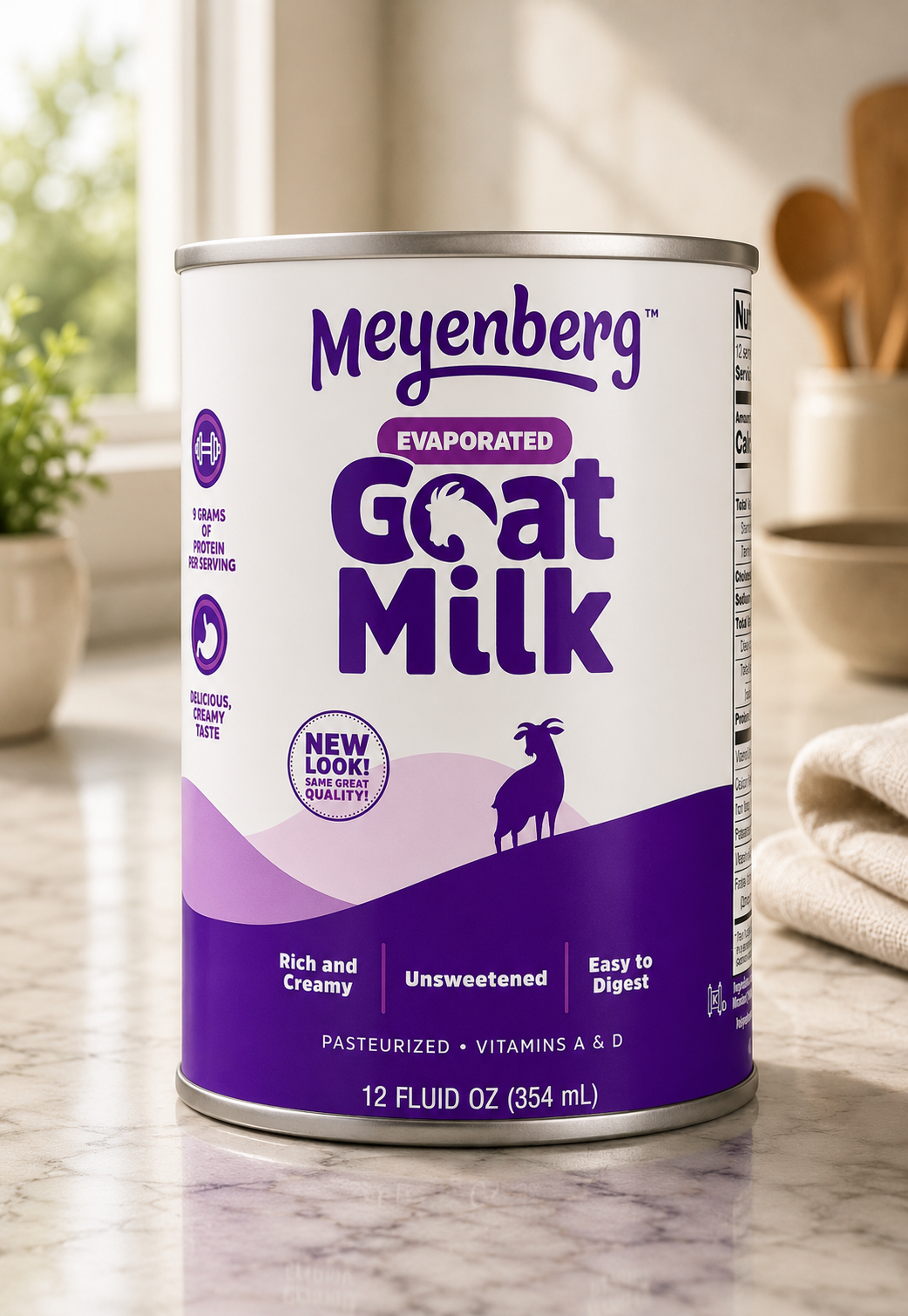 Meyenberg Evaporated Goat Milk with Vitamin D, 12 fl oz (Pack of 3)