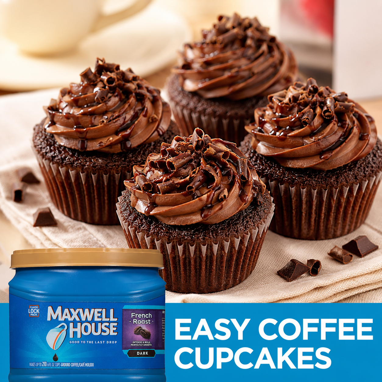 Maxwell House French Roast Dark Roast Ground Coffee (25.6 oz Canisters, Pack of 2)