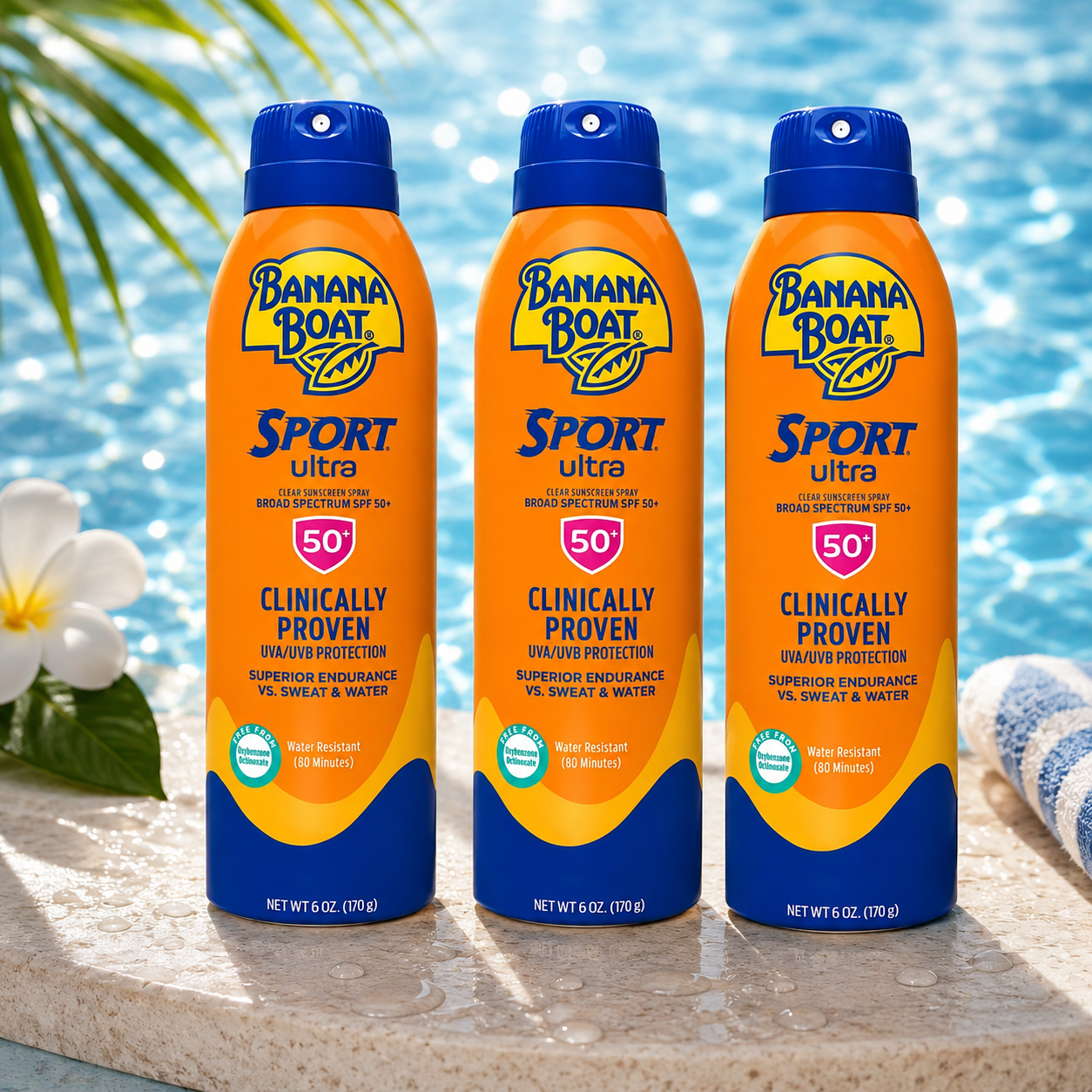 Sport Ultra Sunscreen Spray SPF 50, 6 Ounces (3 Pack)