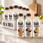 Bai Cocofusions Coconut Flavored Water Variety Pack, 18 fl oz, Pack of 12