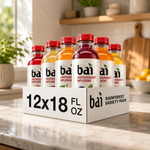 Bai Rainforest Variety Pack Antioxidant Infused Beverage, 18 fl oz, Pack of 12