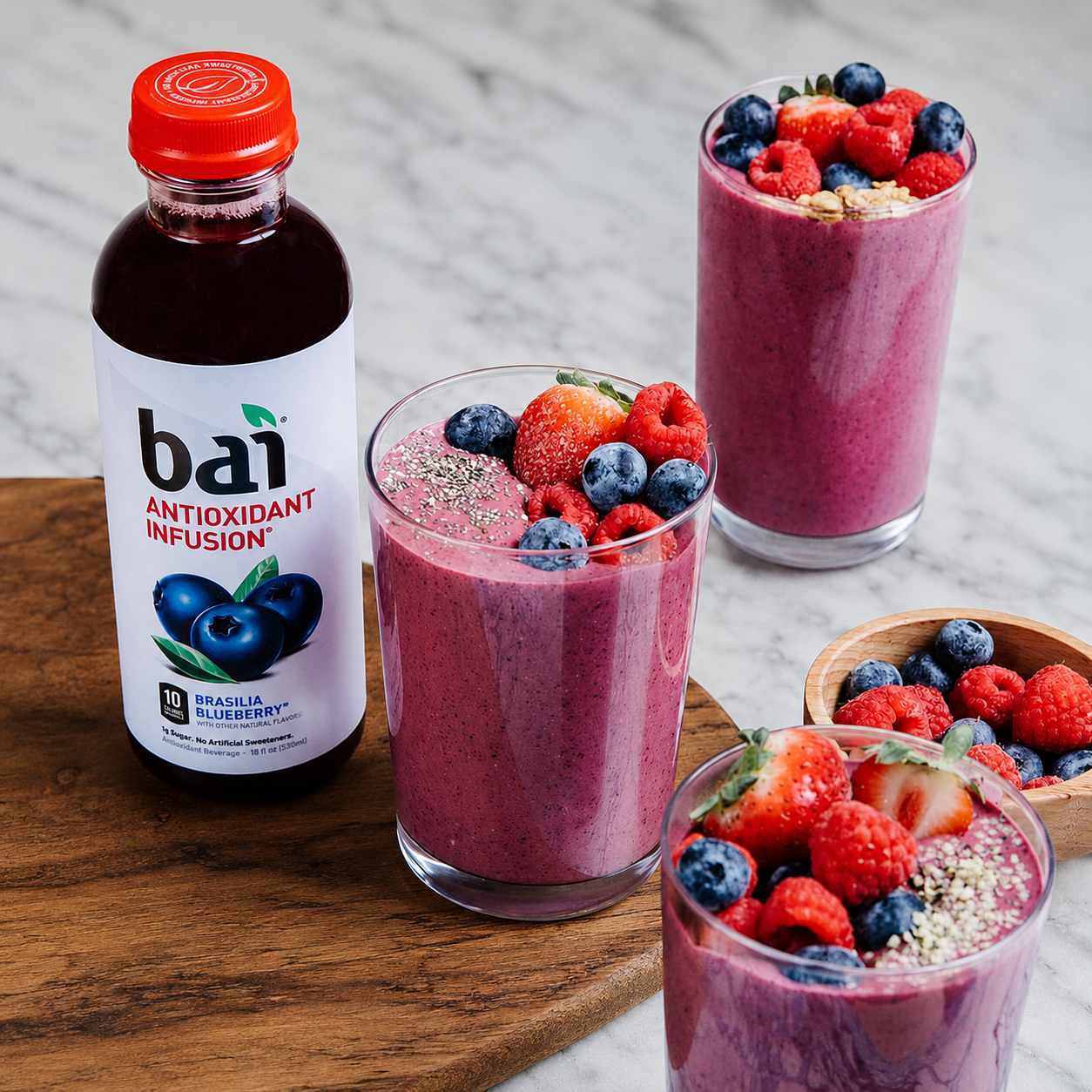 Bai Rainforest Variety Pack Antioxidant Infused Beverage, 18 fl oz, Pack of 12