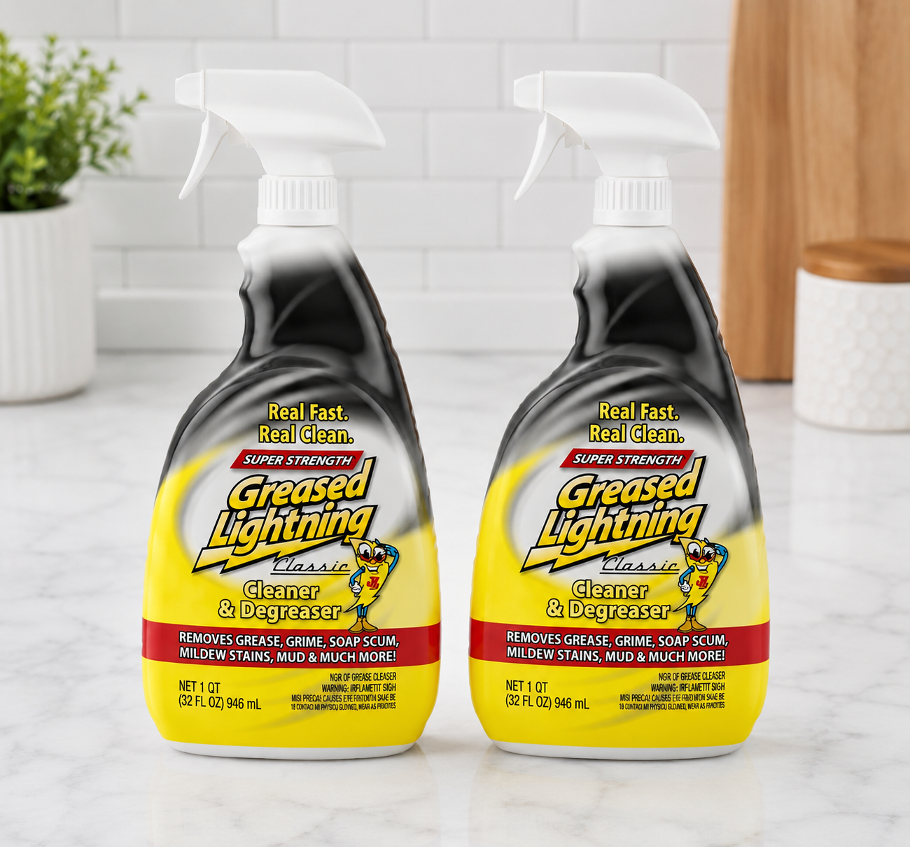 Greased Lightning Super Strength Multi-Purpose Cleaner & Degreaser, 32 fl oz (2 Pack)